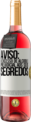 29,95 € Envio grátis | Vinho rosé Edição ROSÉ Aviso: O excesso de álcool é prejudicial aos seus segredos Etiqueta Branca. Etiqueta personalizável Vinho jovem Colheita 2024 Tempranillo