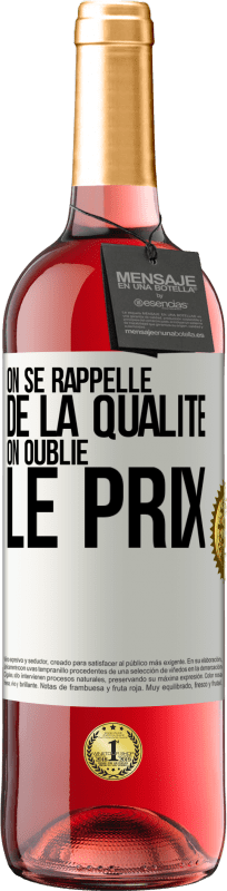 29,95 € Envoi gratuit | Vin rosé Édition ROSÉ On se rappelle de la qualité, on oublie le prix Étiquette Blanche. Étiquette personnalisable Vin jeune Récolte 2024 Tempranillo