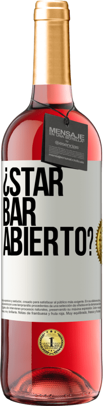 29,95 € Free Shipping | Rosé Wine ROSÉ Edition ¿STAR BAR abierto? White Label. Customizable label Young wine Harvest 2023 Tempranillo