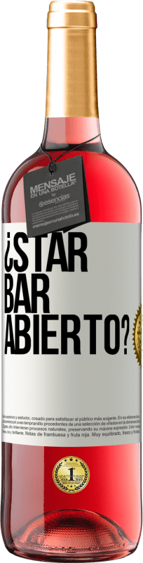 29,95 € Envio grátis | Vinho rosé Edição ROSÉ ¿STAR BAR abierto? Etiqueta Branca. Etiqueta personalizável Vinho jovem Colheita 2023 Tempranillo