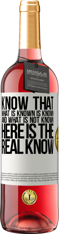 29,95 € 免费送货 | 桃红葡萄酒 ROSÉ版 知道什么是已知的，什么是未知的；这是真正的知识 白标. 可自定义的标签 青年酒 收成 2025 Tempranillo