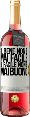 29,95 € Spedizione Gratuita | Vino rosato Edizione ROSÉ Il bene non è mai facile. Il facile non è mai buono Etichetta Bianca. Etichetta personalizzabile Vino giovane Raccogliere 2025 Tempranillo