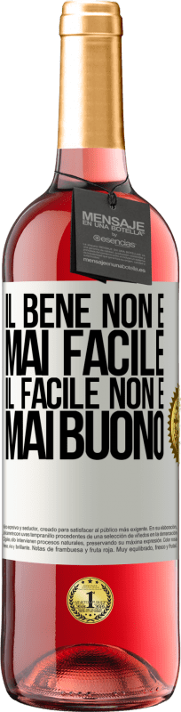 29,95 € Spedizione Gratuita | Vino rosato Edizione ROSÉ Il bene non è mai facile. Il facile non è mai buono Etichetta Bianca. Etichetta personalizzabile Vino giovane Raccogliere 2024 Tempranillo