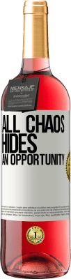 29,95 € Free Shipping | Rosé Wine ROSÉ Edition All chaos hides an opportunity White Label. Customizable label Young wine Harvest 2025 Tempranillo
