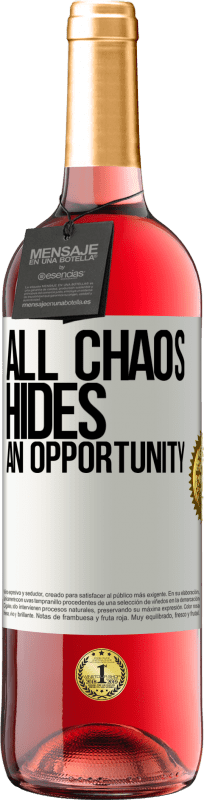 29,95 € Free Shipping | Rosé Wine ROSÉ Edition All chaos hides an opportunity White Label. Customizable label Young wine Harvest 2023 Tempranillo