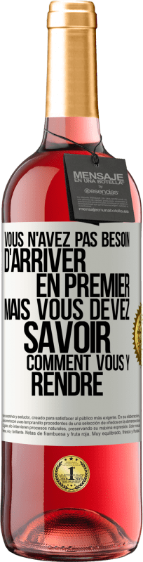 29,95 € Envoi gratuit | Vin rosé Édition ROSÉ Vous n'avez pas besoin d'arriver en premier, mais vous devez savoir comment vous y rendre Étiquette Blanche. Étiquette personnalisable Vin jeune Récolte 2024 Tempranillo