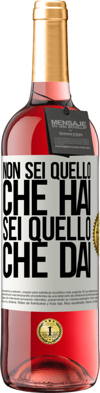 29,95 € Spedizione Gratuita | Vino rosato Edizione ROSÉ Non sei quello che hai. Sei quello che dai Etichetta Bianca. Etichetta personalizzabile Vino giovane Raccogliere 2025 Tempranillo