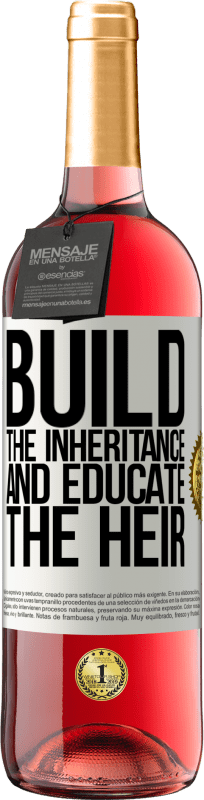 29,95 € Free Shipping | Rosé Wine ROSÉ Edition Build the inheritance and educate the heir White Label. Customizable label Young wine Harvest 2023 Tempranillo