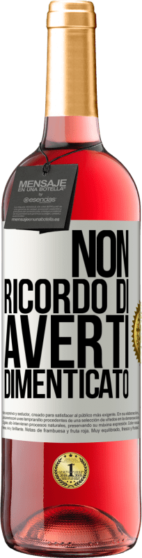 29,95 € Spedizione Gratuita | Vino rosato Edizione ROSÉ Non ricordo di averti dimenticato Etichetta Bianca. Etichetta personalizzabile Vino giovane Raccogliere 2024 Tempranillo