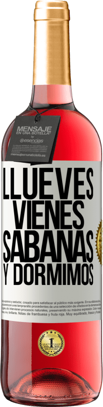 29,95 € 送料無料 | ロゼワイン ROSÉエディション Llueves, vienes, sábanas y dormimos ホワイトラベル. カスタマイズ可能なラベル 若いワイン 収穫 2025 Tempranillo