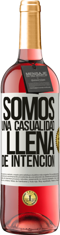 29,95 € Envío gratis | Vino Rosado Edición ROSÉ Somos una casualidad llena de intención Etiqueta Blanca. Etiqueta personalizable Vino joven Cosecha 2024 Tempranillo