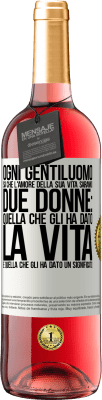 29,95 € Spedizione Gratuita | Vino rosato Edizione ROSÉ Ogni gentiluomo sa che l'amore della sua vita saranno due donne: quella che gli ha dato la vita e quella che gli ha dato un Etichetta Bianca. Etichetta personalizzabile Vino giovane Raccogliere 2024 Tempranillo