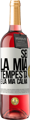 29,95 € Spedizione Gratuita | Vino rosato Edizione ROSÉ Sei la mia tempesta e la mia calma Etichetta Bianca. Etichetta personalizzabile Vino giovane Raccogliere 2023 Tempranillo