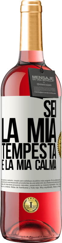 29,95 € Spedizione Gratuita | Vino rosato Edizione ROSÉ Sei la mia tempesta e la mia calma Etichetta Bianca. Etichetta personalizzabile Vino giovane Raccogliere 2024 Tempranillo