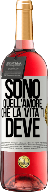 29,95 € Spedizione Gratuita | Vino rosato Edizione ROSÉ Sono quell'amore che la vita ti deve Etichetta Bianca. Etichetta personalizzabile Vino giovane Raccogliere 2024 Tempranillo