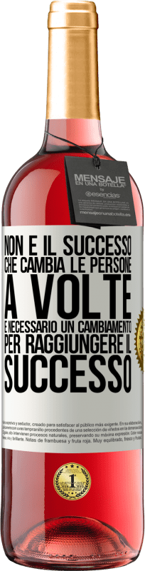 29,95 € Spedizione Gratuita | Vino rosato Edizione ROSÉ Non è il successo che cambia le persone. A volte è necessario un cambiamento per raggiungere il successo Etichetta Bianca. Etichetta personalizzabile Vino giovane Raccogliere 2024 Tempranillo