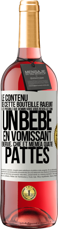 29,95 € Envoi gratuit | Vin rosé Édition ROSÉ Le contenu de cette bouteille rajeunit. Il est possible que demain vous vous réveilliez comme un bébé: en vomissant, énervé, chi Étiquette Blanche. Étiquette personnalisable Vin jeune Récolte 2024 Tempranillo