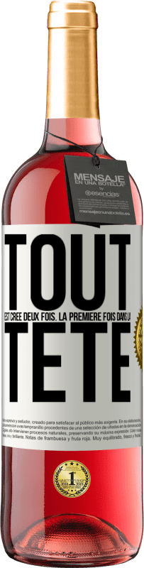 29,95 € Envoi gratuit | Vin rosé Édition ROSÉ Tout est créé deux fois. La première fois dans la tête Étiquette Blanche. Étiquette personnalisable Vin jeune Récolte 2024 Tempranillo