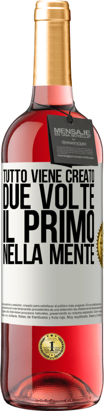 29,95 € Spedizione Gratuita | Vino rosato Edizione ROSÉ Tutto viene creato due volte. Il primo nella mente Etichetta Bianca. Etichetta personalizzabile Vino giovane Raccogliere 2024 Tempranillo