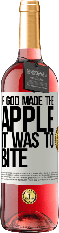 29,95 € 免费送货 | 桃红葡萄酒 ROSÉ版 如果上帝造了苹果，那就要咬人 白标. 可自定义的标签 青年酒 收成 2023 Tempranillo