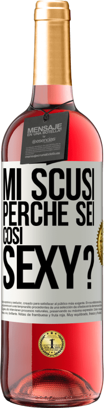 29,95 € Spedizione Gratuita | Vino rosato Edizione ROSÉ Mi scusi, perché sei così sexy? Etichetta Bianca. Etichetta personalizzabile Vino giovane Raccogliere 2024 Tempranillo