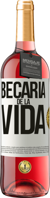 29,95 € Envío gratis | Vino Rosado Edición ROSÉ Becaria de la vida Etiqueta Blanca. Etiqueta personalizable Vino joven Cosecha 2023 Tempranillo