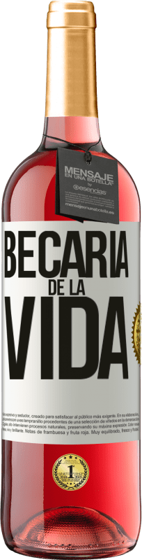 29,95 € Envío gratis | Vino Rosado Edición ROSÉ Becaria de la vida Etiqueta Blanca. Etiqueta personalizable Vino joven Cosecha 2024 Tempranillo