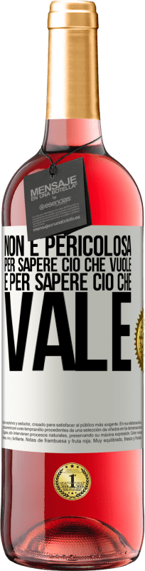 29,95 € Spedizione Gratuita | Vino rosato Edizione ROSÉ Non è pericolosa per sapere ciò che vuole, è per sapere ciò che vale Etichetta Bianca. Etichetta personalizzabile Vino giovane Raccogliere 2024 Tempranillo