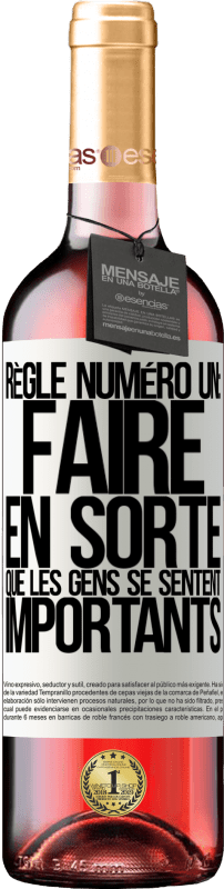 29,95 € Envoi gratuit | Vin rosé Édition ROSÉ Règle numéro un: faire en sorte que les gens se sentent importants Étiquette Blanche. Étiquette personnalisable Vin jeune Récolte 2024 Tempranillo