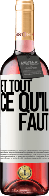 29,95 € Envoi gratuit | Vin rosé Édition ROSÉ Et tout ce qu'il faut Étiquette Blanche. Étiquette personnalisable Vin jeune Récolte 2023 Tempranillo