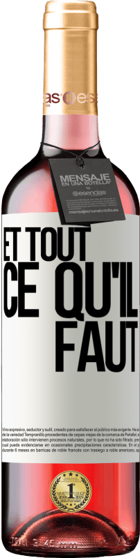 29,95 € Envoi gratuit | Vin rosé Édition ROSÉ Et tout ce qu'il faut Étiquette Blanche. Étiquette personnalisable Vin jeune Récolte 2024 Tempranillo