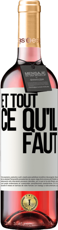 29,95 € Envoi gratuit | Vin rosé Édition ROSÉ Et tout ce qu'il faut Étiquette Blanche. Étiquette personnalisable Vin jeune Récolte 2025 Tempranillo