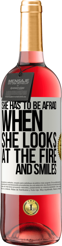 29,95 € Free Shipping | Rosé Wine ROSÉ Edition She has to be afraid when she looks at the fire and smiles White Label. Customizable label Young wine Harvest 2024 Tempranillo