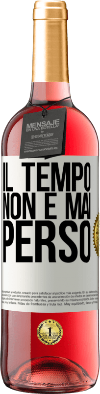 29,95 € Spedizione Gratuita | Vino rosato Edizione ROSÉ Il tempo non è mai perso Etichetta Bianca. Etichetta personalizzabile Vino giovane Raccogliere 2024 Tempranillo