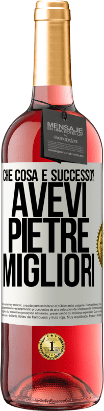 29,95 € Spedizione Gratuita | Vino rosato Edizione ROSÉ che cosa è successo? Avevi pietre migliori Etichetta Bianca. Etichetta personalizzabile Vino giovane Raccogliere 2024 Tempranillo