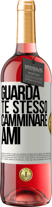 29,95 € Spedizione Gratuita | Vino rosato Edizione ROSÉ Guarda te stesso camminare. Ami Etichetta Bianca. Etichetta personalizzabile Vino giovane Raccogliere 2024 Tempranillo