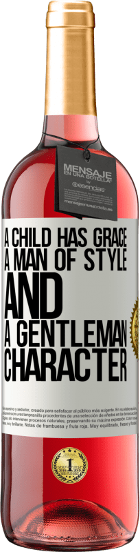 29,95 € Free Shipping | Rosé Wine ROSÉ Edition A child has grace, a man of style and a gentleman, character White Label. Customizable label Young wine Harvest 2023 Tempranillo