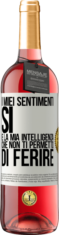 29,95 € Spedizione Gratuita | Vino rosato Edizione ROSÉ I miei sentimenti, sì. È la mia intelligenza che non ti permetto di ferire Etichetta Bianca. Etichetta personalizzabile Vino giovane Raccogliere 2024 Tempranillo