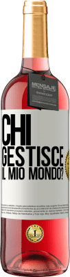 29,95 € Spedizione Gratuita | Vino rosato Edizione ROSÉ chi gestisce il mio mondo? Etichetta Bianca. Etichetta personalizzabile Vino giovane Raccogliere 2023 Tempranillo