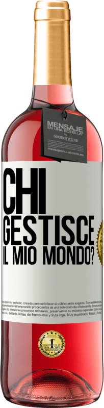 29,95 € Spedizione Gratuita | Vino rosato Edizione ROSÉ chi gestisce il mio mondo? Etichetta Bianca. Etichetta personalizzabile Vino giovane Raccogliere 2024 Tempranillo