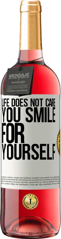 29,95 € Free Shipping | Rosé Wine ROSÉ Edition Life does not care, you smile for yourself White Label. Customizable label Young wine Harvest 2023 Tempranillo