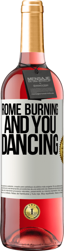 29,95 € 送料無料 | ロゼワイン ROSÉエディション ローマの燃焼とあなたの踊り ホワイトラベル. カスタマイズ可能なラベル 若いワイン 収穫 2023 Tempranillo