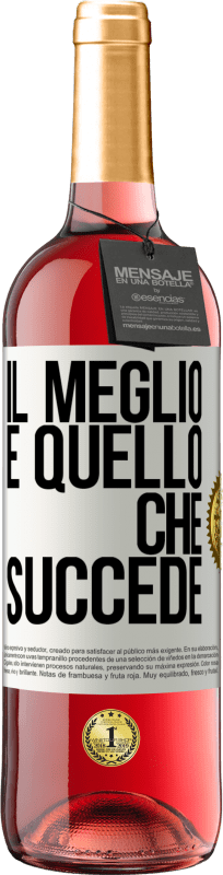 29,95 € Spedizione Gratuita | Vino rosato Edizione ROSÉ Il meglio è quello che succede Etichetta Bianca. Etichetta personalizzabile Vino giovane Raccogliere 2024 Tempranillo