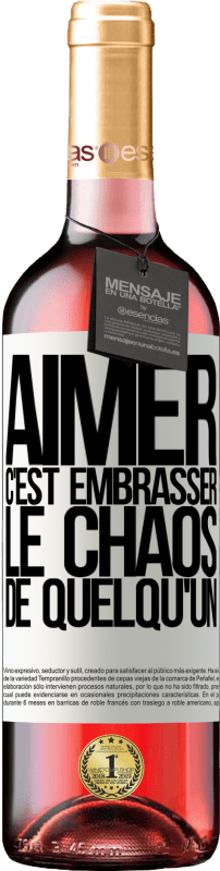 29,95 € Envoi gratuit | Vin rosé Édition ROSÉ Aimer, c'est embrasser le chaos de quelqu'un Étiquette Blanche. Étiquette personnalisable Vin jeune Récolte 2024 Tempranillo