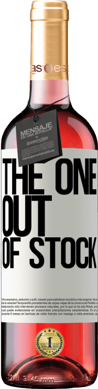 29,95 € Envoi gratuit | Vin rosé Édition ROSÉ The one out of stock Étiquette Blanche. Étiquette personnalisable Vin jeune Récolte 2024 Tempranillo