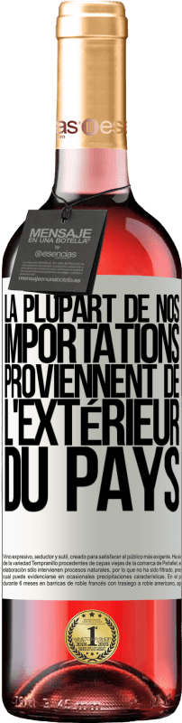 29,95 € Envoi gratuit | Vin rosé Édition ROSÉ La plupart de nos importations proviennent de l'extérieur du pays Étiquette Blanche. Étiquette personnalisable Vin jeune Récolte 2024 Tempranillo