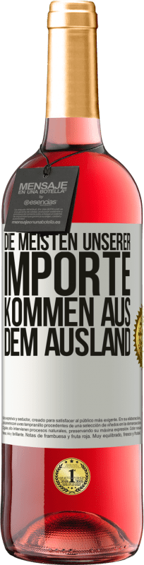 29,95 € Kostenloser Versand | Roséwein ROSÉ Ausgabe Die meisten unserer Importe kommen aus dem Ausland Weißes Etikett. Anpassbares Etikett Junger Wein Ernte 2024 Tempranillo