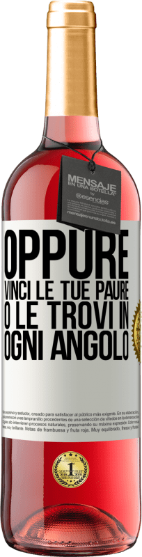 29,95 € Spedizione Gratuita | Vino rosato Edizione ROSÉ Oppure vinci le tue paure o le trovi in ​​ogni angolo Etichetta Bianca. Etichetta personalizzabile Vino giovane Raccogliere 2024 Tempranillo