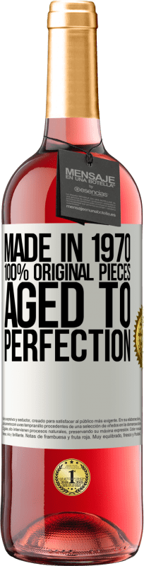 29,95 € 送料無料 | ロゼワイン ROSÉエディション 1970年製、100％オリジナルピース。Aged to perfection ホワイトラベル. カスタマイズ可能なラベル 若いワイン 収穫 2023 Tempranillo