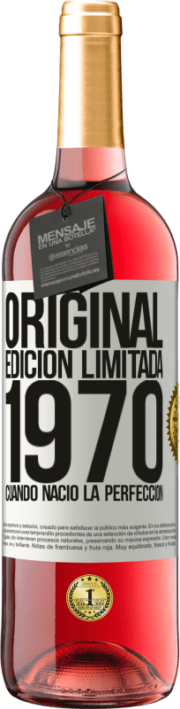 29,95 € Envío gratis | Vino Rosado Edición ROSÉ Original. Edición Limitada. 1970. Cuando nació la perfección Etiqueta Blanca. Etiqueta personalizable Vino joven Cosecha 2024 Tempranillo